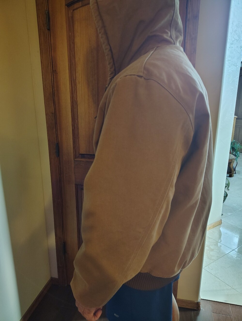 Carhartt Men's Brown Hooded Zip Front Quilt-Lined Insulated Jacket XL - Picture 15 of 16